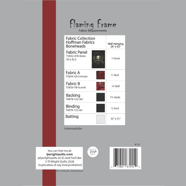 Flaming Frame Printed Quilt Pattern