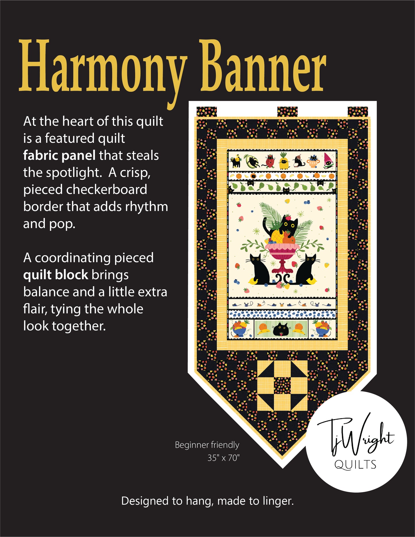 Harmony Banner Printed Quilt Pattern