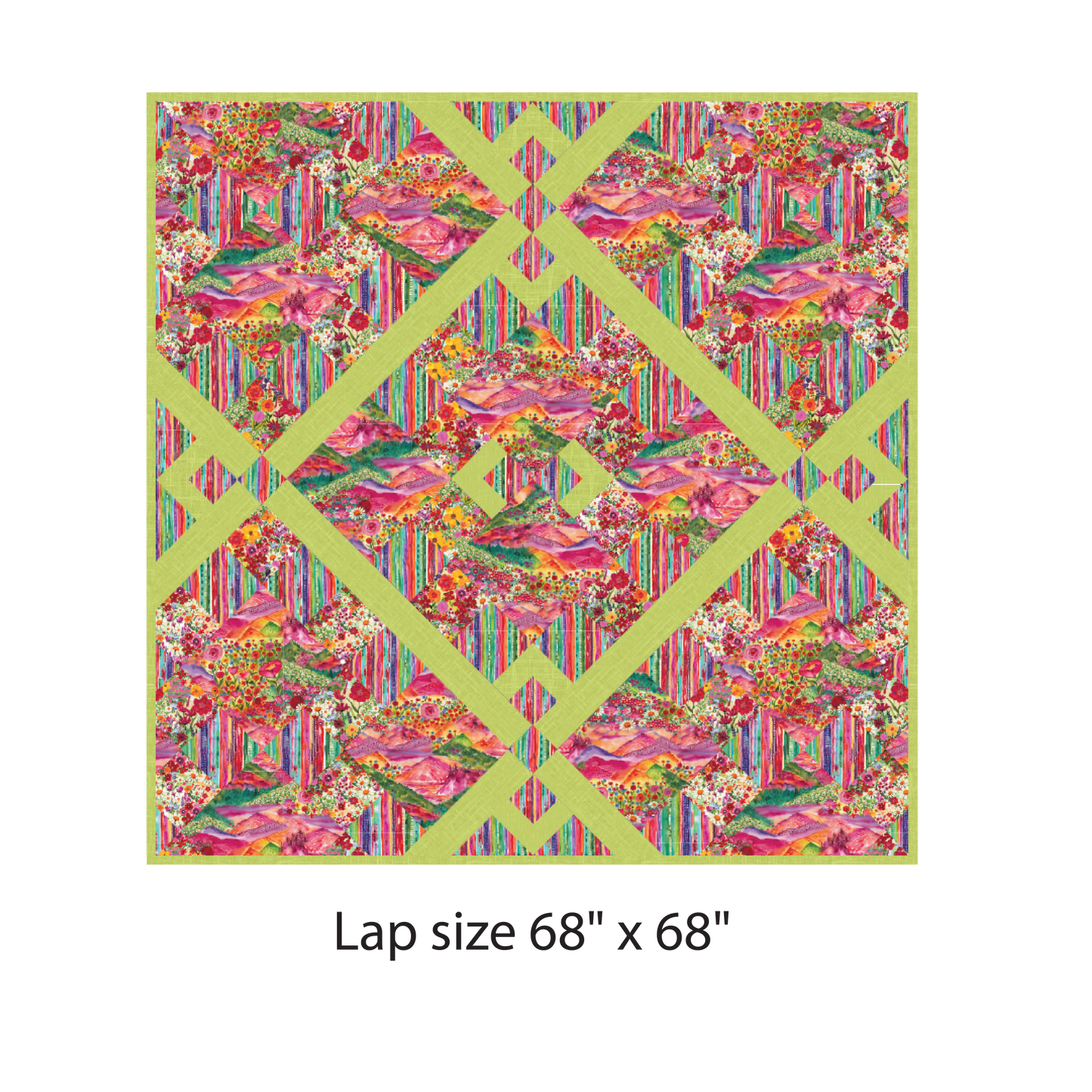 Flourishing Valley Printed Quilt Pattern