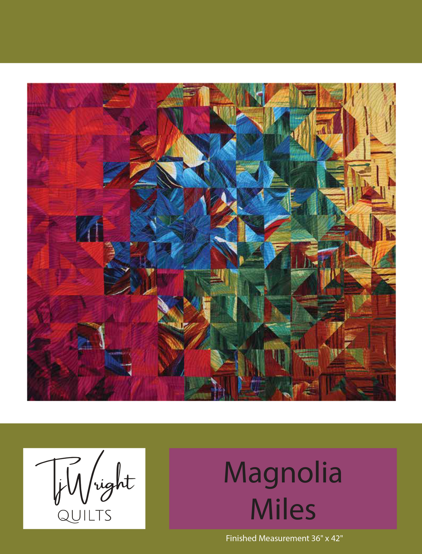 Magnolia Miles Art Quilt Pattern downloadable PDF