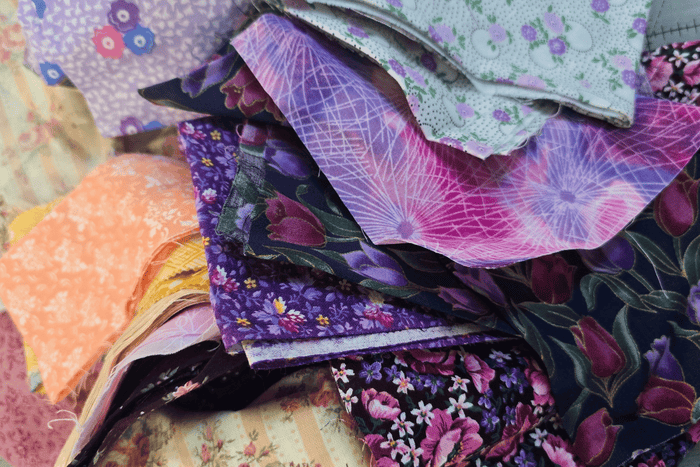 e.g. a pile quilt fabric from stash and scrapess