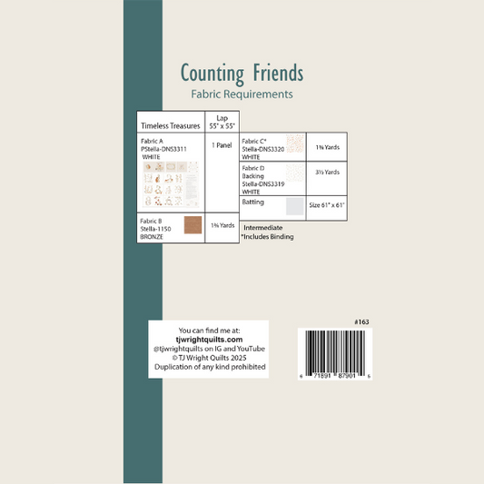 Counting Friends Printed Quilt Pattern