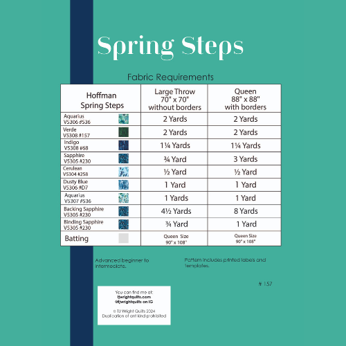 Spring Steps Quilt Pattern Downloadable PDF