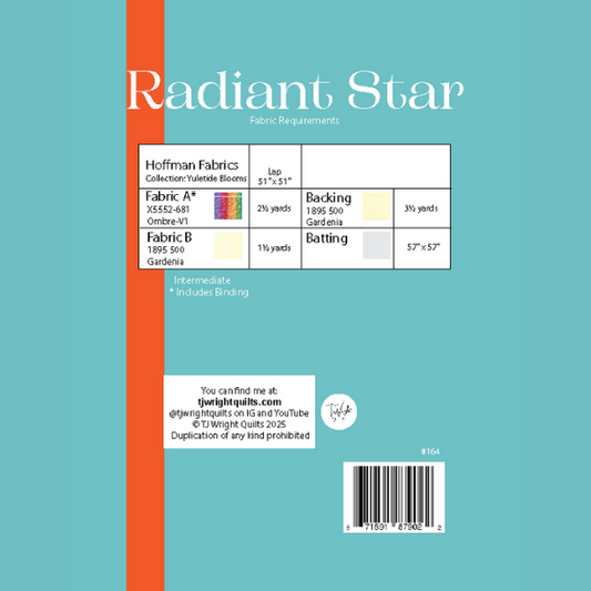 Radiant Star Printed Quilt Pattern