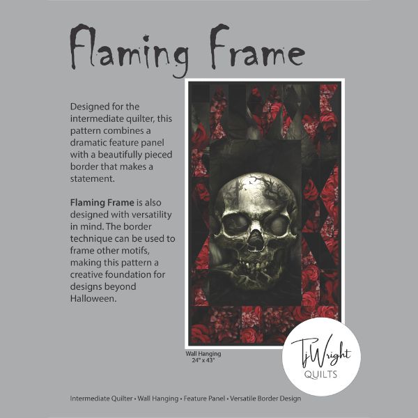 Flaming Frame Printed Quilt Pattern