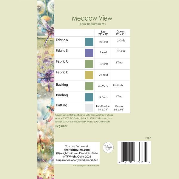 Meadow View Printed Quilt Pattern