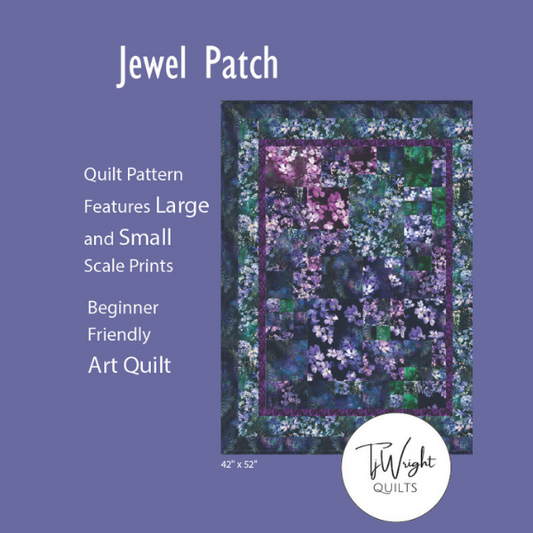 Jewel Patch Art Quilt Pattern Printed Booklet