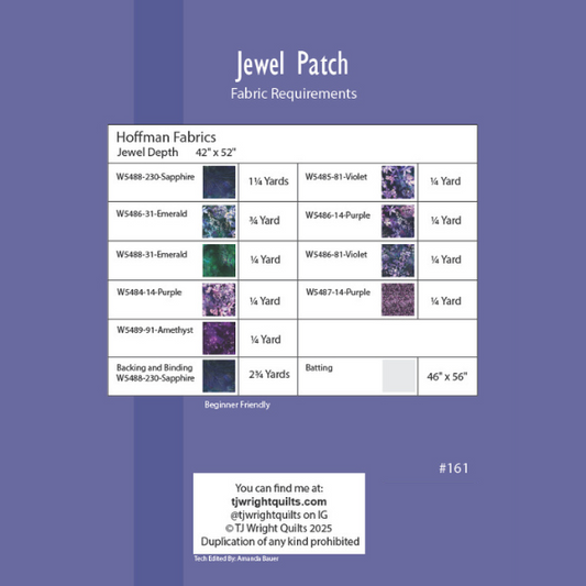 Jewel Patch Art Quilt Pattern Downloadable PDF