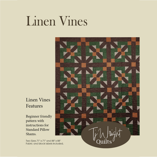 Linen Vines Quilt Pattern Downloadable PDF