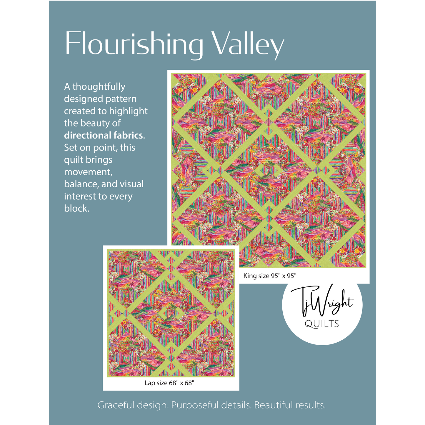 Flourishing Valley Printed Quilt Pattern