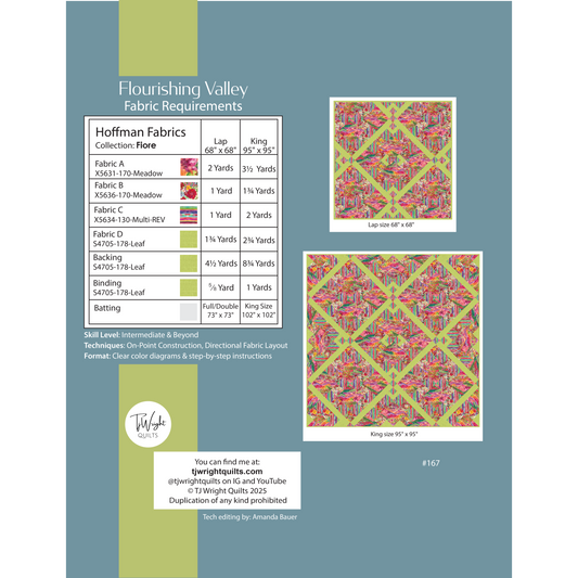 Flourishing Valley Printed Quilt Pattern