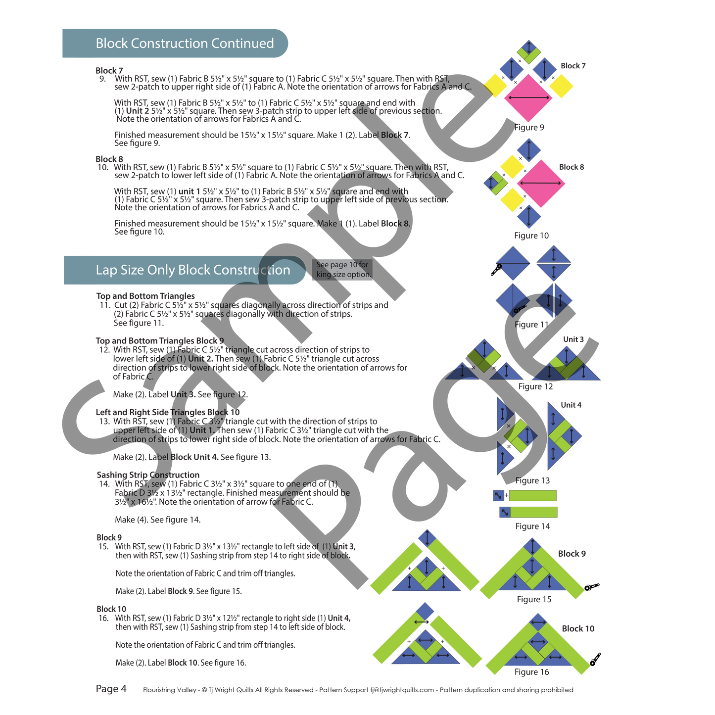 Flourishing Valley Printed Quilt Pattern