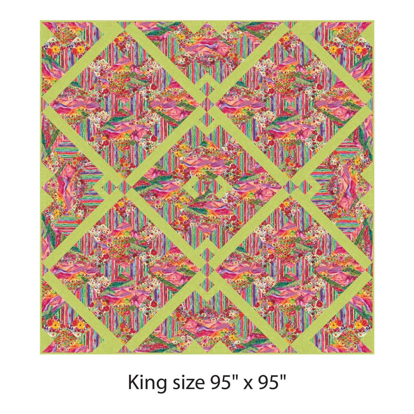 Flourishing Valley Printed Quilt Pattern