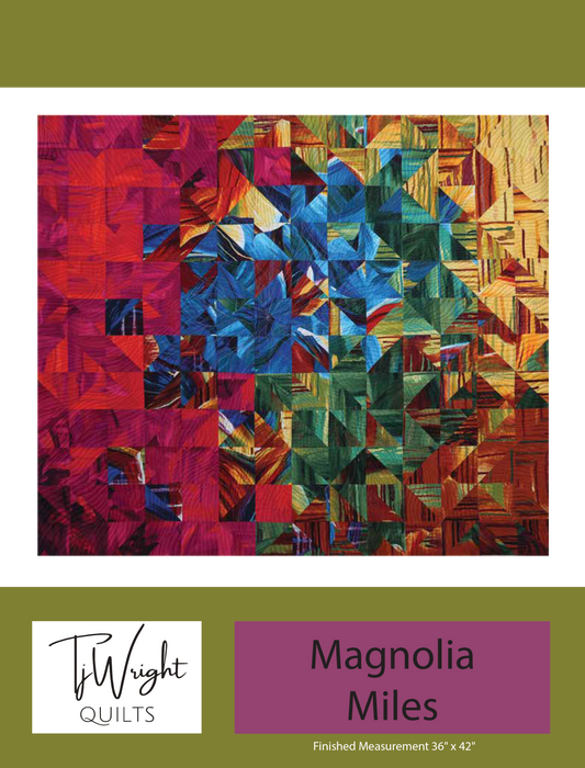 Magnolia Miles Art Quilt Pattern downloadable PDF
