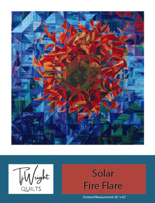 Solar Fire Flare Art Quilt Pattern Downloadable PDF